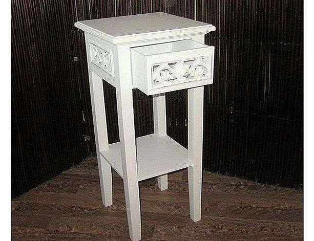DESIGN TELEPHONE TABLE COUNTRY SIDE STYLE white washed wood from XTRADEFACTORY