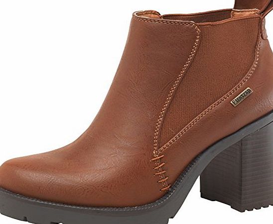 Designer ME Womens Firetrap Quill Heeled Boots Tan Girls Ladies (5 UK 5 EUR 38)