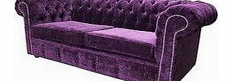Chesterfield 2 Seater Settee Velluto Amethyst Fabric Sofa Offer