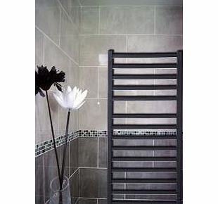 Designer Towel Rails (Black) 500mm(w) x 1165mm(h) ``Denbigh`` Black Designer Central Heating Heated Towel Rail, Radiator, Warmer