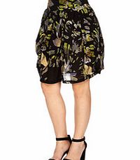 Desigual Black pure cotton knee-length skirt