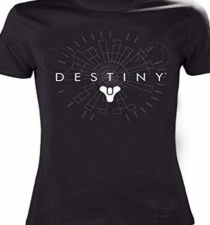 Destiny  TS2BQ6DES-L - DESTINY White Logo with Digital Overlay Large T-Shirt, Adult Male, Black (TS2BQ6DES-L)