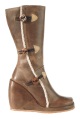 DESTROY disko toggle detail wedge calf-length boots