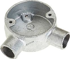 Deta, 1228[^]5813J Galvanised Metal Conduit Angle Box 20mm 5813J