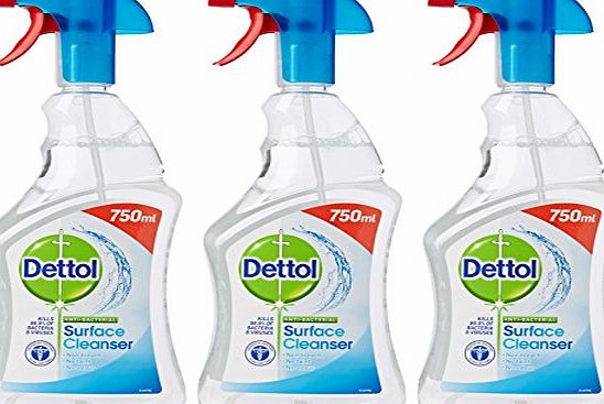 Dettol Anti-Bacterial Surface Cleanser 750 ml - Original, Pack of 3