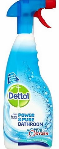Dettol Power and Pure Bathroom Spray 750 ml (Pack of Three)