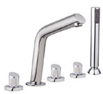 Hybrid Deck Mounted 5 Hole Bath Shower Mixer Tap and Kit