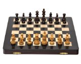 Deverell Games 12 Inch Folding Rosewood, Ebony & Boxwood Chess Set