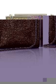 Devi Kroell Bronze textured leather clutch