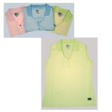 Devon and Jones Confidence Ladies Classic Stripe Golf Shirt - Lime with white - L