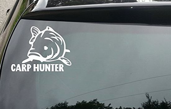 devon decals Carp Hunter Fishing Funny Car/Bumper JDM VW EURO Vinyl Decal Sticker 150mm