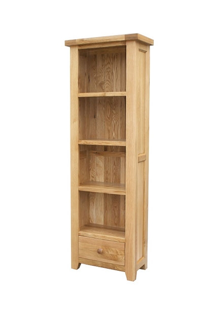 Oak Narrow Bookcase
