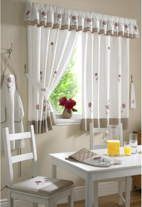 Devon White Lined Curtains