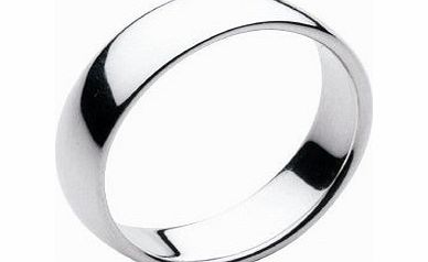 Sterling Silver Plain Band Ring 5mm D Section- Size Q - 2002HPQ