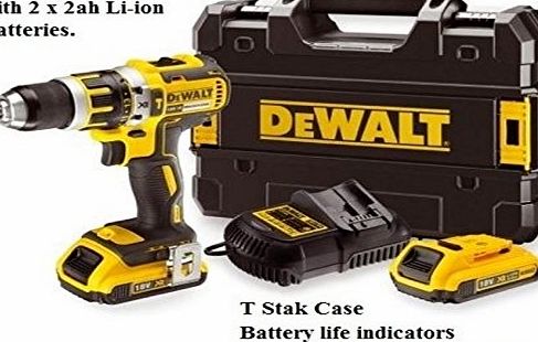 DeWalt DCD795D2 18V XR Brushless Compact Lithium-Ion Combi Drill with 2 x 2Ah Batteries
