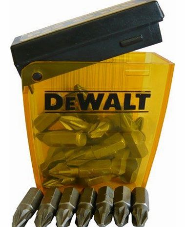 DeWalt  DT7908 25 Piece No.2 PZ2 Screwdriver Bit Set   Flip Top Case