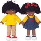 Dexter Multicultural African 20` Girl and Boy Rag Doll