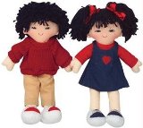 Multicultural Asian 20` Girl and Boy Rag Doll