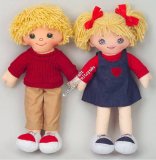 Dexter Multicultural Caucasian 20` Girl and Boy Rag Doll