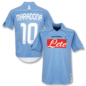 08-09 Napoli Home Shirt + Maradona No. 10