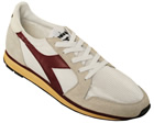 Ed Moses White/Burgundy Trainers
