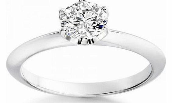 0.41 Carat D/VS2 Round Brilliant Certified Diamond Solitaire Engagement Ring in Platinum