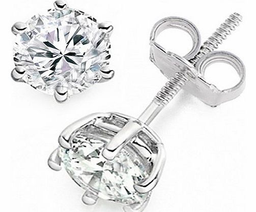 Diamond Manufacturers 0.60 Carat D/VVS1 Round Brilliant Certified Diamond Solitaire Stud Earrings in Platinum