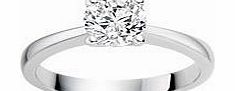 0.69 Carat F/SI1 Round Brilliant Certified Diamond Solitaire Engagement Ring in Platinum