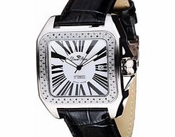 Diamstars Baccarat black diamond and leather watch