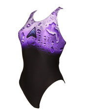 Diana Drops Swimsuit - Black and Purple