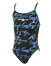 Diana Girls Georgia Swimsuit - Black and Blue