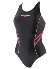 Diana Keisha Swimsuit - Black and Pink