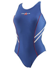 Keisha Swimsuit - Blue White and Red