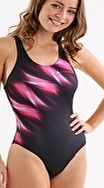 Diana Swirl Swimsuit - Black and Pink