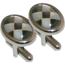 Dice Black and White Mother of Pearl Cufflinks