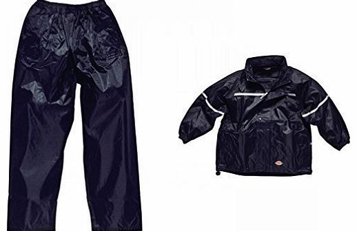 Dickies Childrens Kids Waterproof Trousers Jacket Branded Boys Girls Outdoor School Trips Mac Rain Coat Kago