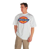 Dickies Mens Crew Neck Printed T Shirt White Large