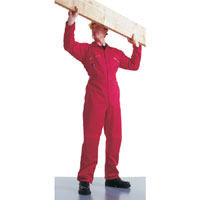 Dickies Mens Redhawk Boiler Suit / Coverall Red 36 Tall Leg