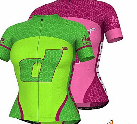 Didoo Womens Short Sleeve Cycling Jersey Biking Top Quality Cycle Shirt M Pink