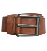 Diesel Bill Brown Leather Buckle Belt