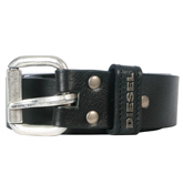 Brent Black Extra Tough Leather Buckle Belt