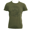 Dark Green and#39;Punkand39; Short Sleeve Fitted T-Shirt