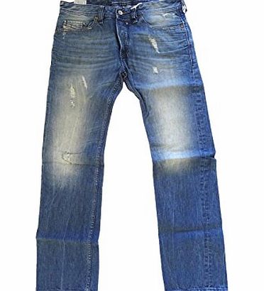  mens safado wash 0075I denim jeans 30 waist 32 leg regular slim straight trousers chinos