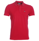 Diesel Fit Red Pique Polo Shirt
