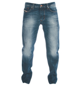 Larkee 8B9 Dark Denim Tapered Leg Jeans -