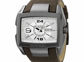 Diesel Mens Bugout Carbon Polished Steel Leather