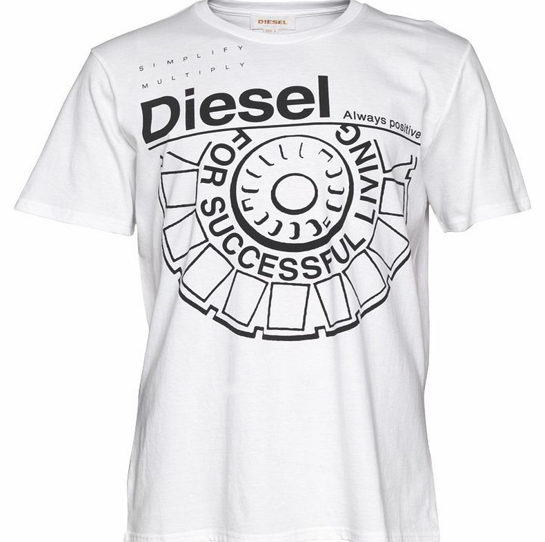 Diesel Mens T-Ballock-R Maglietta T-Shirt 100