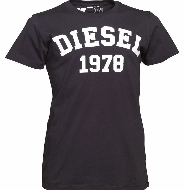 Diesel Mens T-ehm Maglietta T-Shirt Black