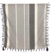 Scazzata Navy and White Stripe Tassle Scarf