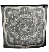 Scorpio Navy Floral and Pattern Scarf